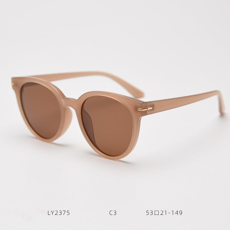 Round Large Frame Geometric Sunglasses