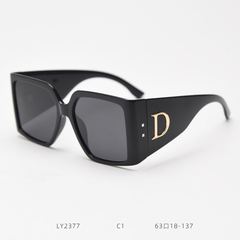 Square Letters Geometric Sunglasses