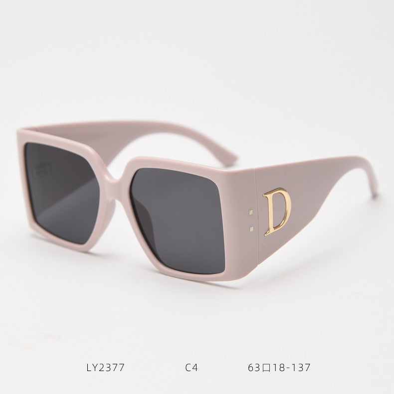 Square Letters Geometric Sunglasses