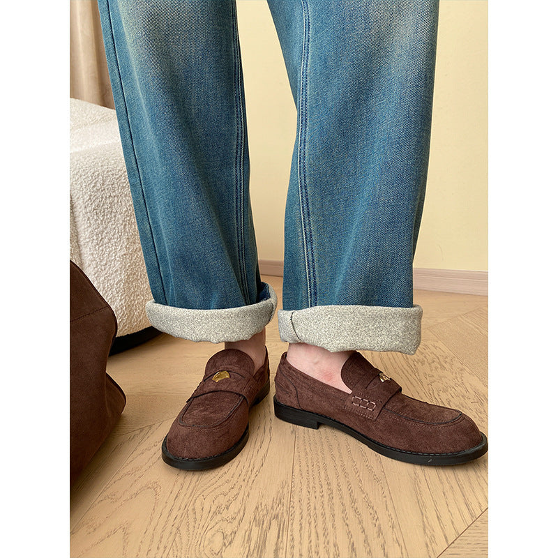 High-waisted Straight-leg Denim Trousers