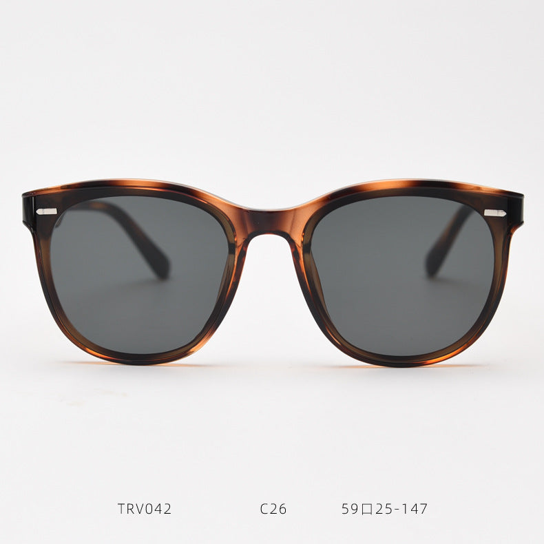Round Frame Street Photography Geometry Sunglasses