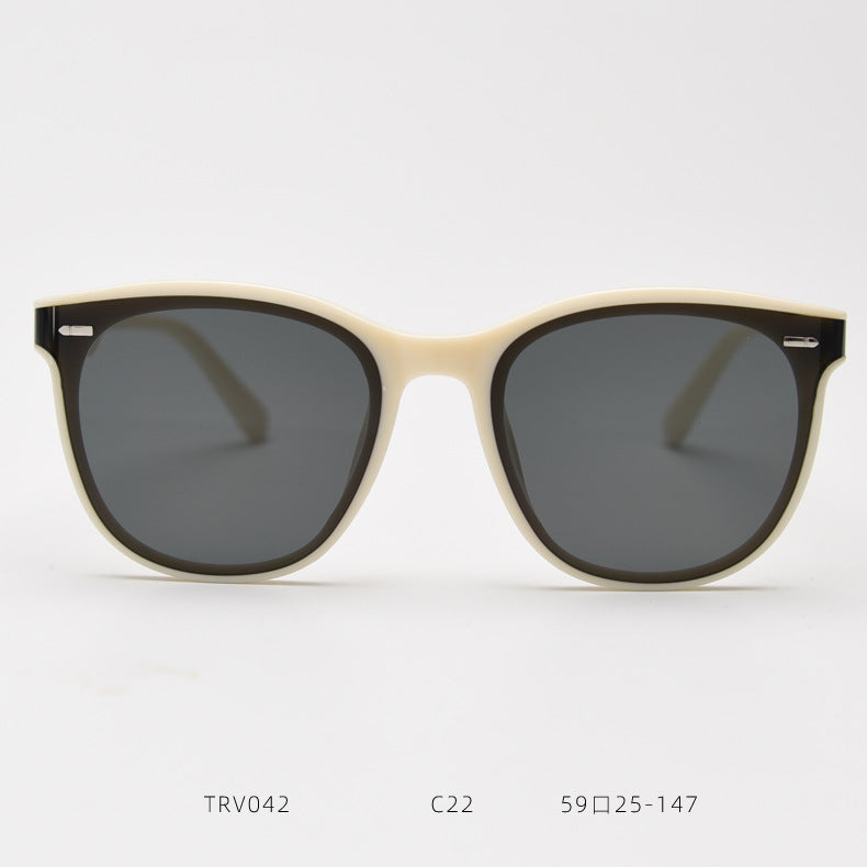 Round Frame Street Photography Geometry Sunglasses