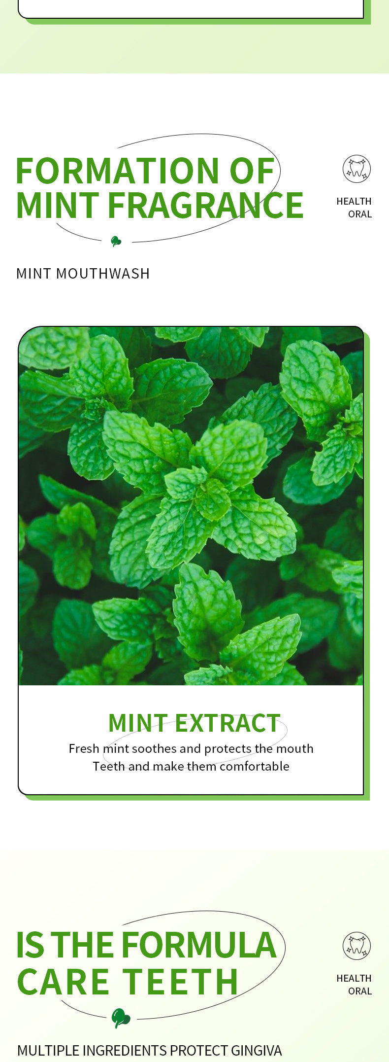 Mint Mouthwash Refreshing Oral Cleansing Care