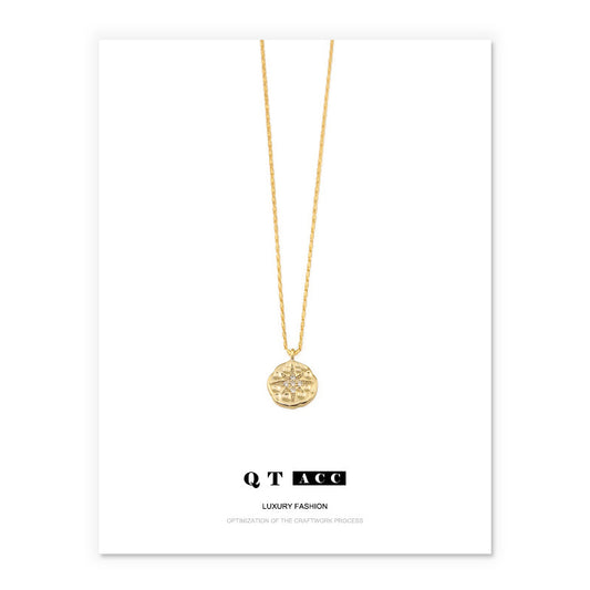 Gold Plated Geometry Polaris Minimalist Necklace