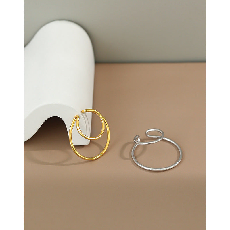 Gold Plated Round Minimalist Earring Cuff
