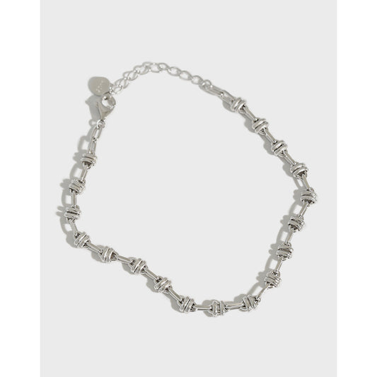 Silver knot Minimalist Bracelet