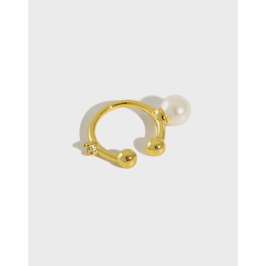 Gold Plated Round Minimalist Earring Cuff