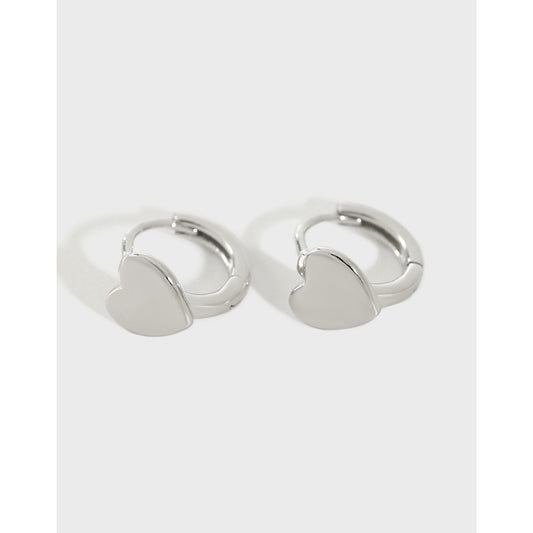 Silver Round Minimalist Earring Hoops