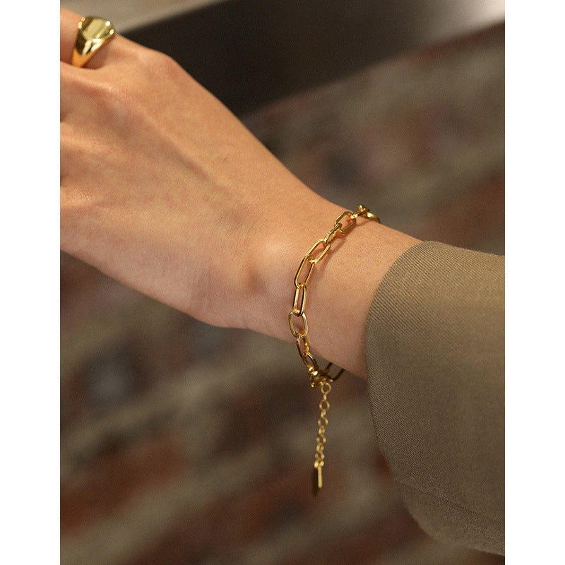 Gold Plated Chain Minimalist Bracelet