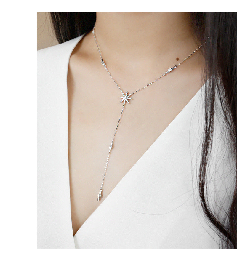 Silver Starfish Zc Chain Minimalist Necklace
