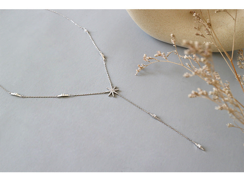 Silver Starfish Zc Chain Minimalist Necklace