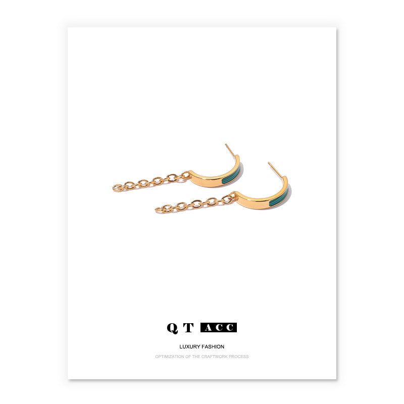 Titanium Steel Chain Minimalist Earring Dangle