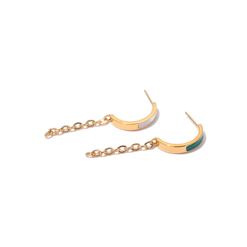 Titanium Steel Chain Minimalist Earring Dangle