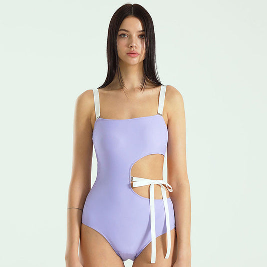 Solid Color Beach Vacation Swimsuit