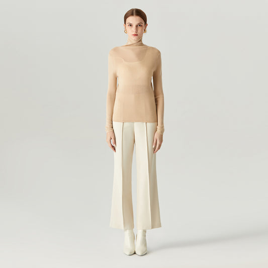 High Waisted Loose Trumpet Trousers