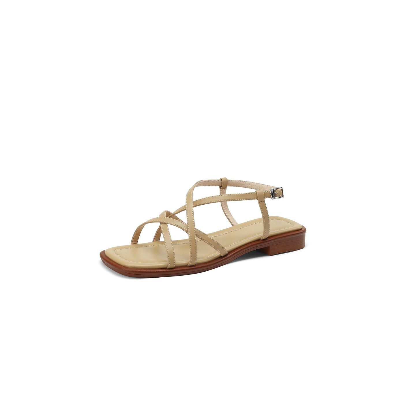 Roman Flat Leather Sandals