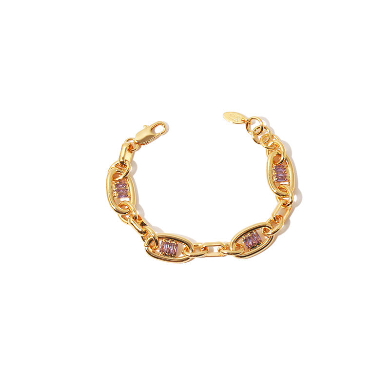 Gold Plated Mesh Chain Minimalist Bracelet