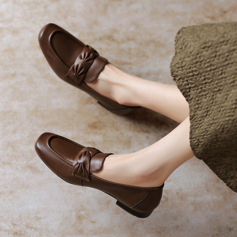 Chocolate Leather Loafers