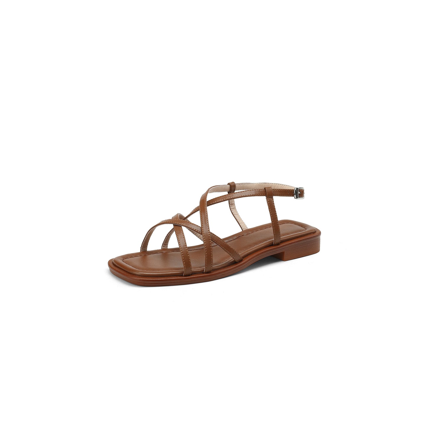 Roman Flat Leather Sandals