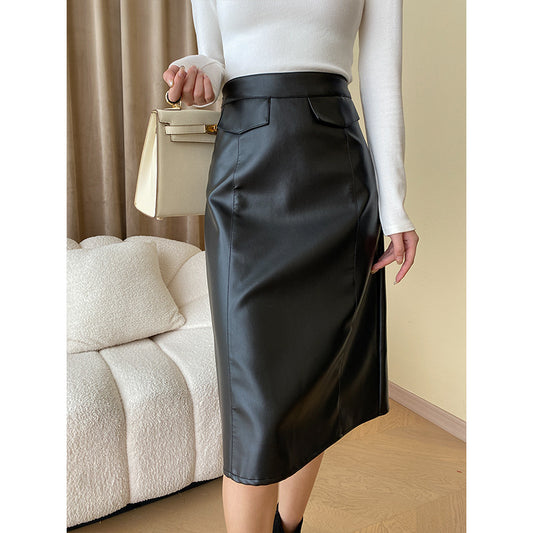 Draped High Waist A-line Skirt